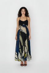 Olive Dusk Halter Dress