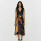 Midnight Patchwork V-Neck Dress