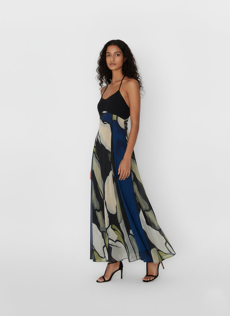 Olive Dusk Halter Dress