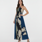 Abstract Bloom Halter Dress