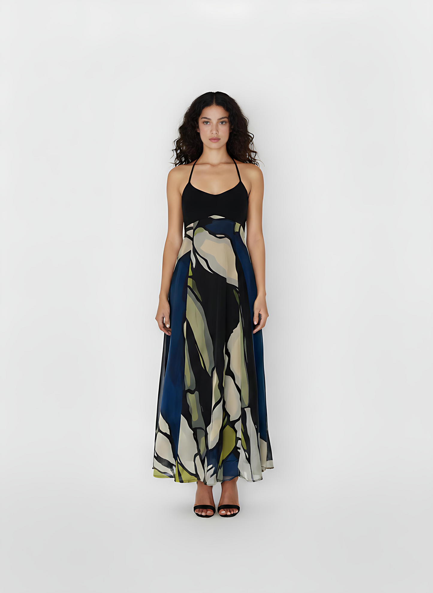 Olive Dusk Halter Dress