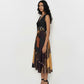 Midnight Patchwork V-Neck Dress