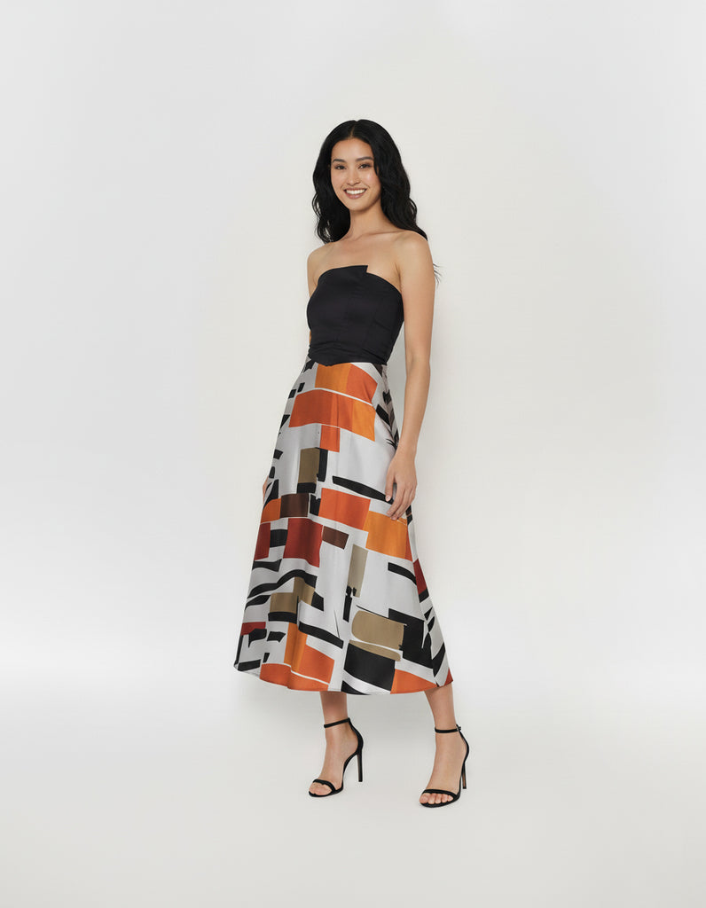 Amber Grove Cotton Satin Tube Dress