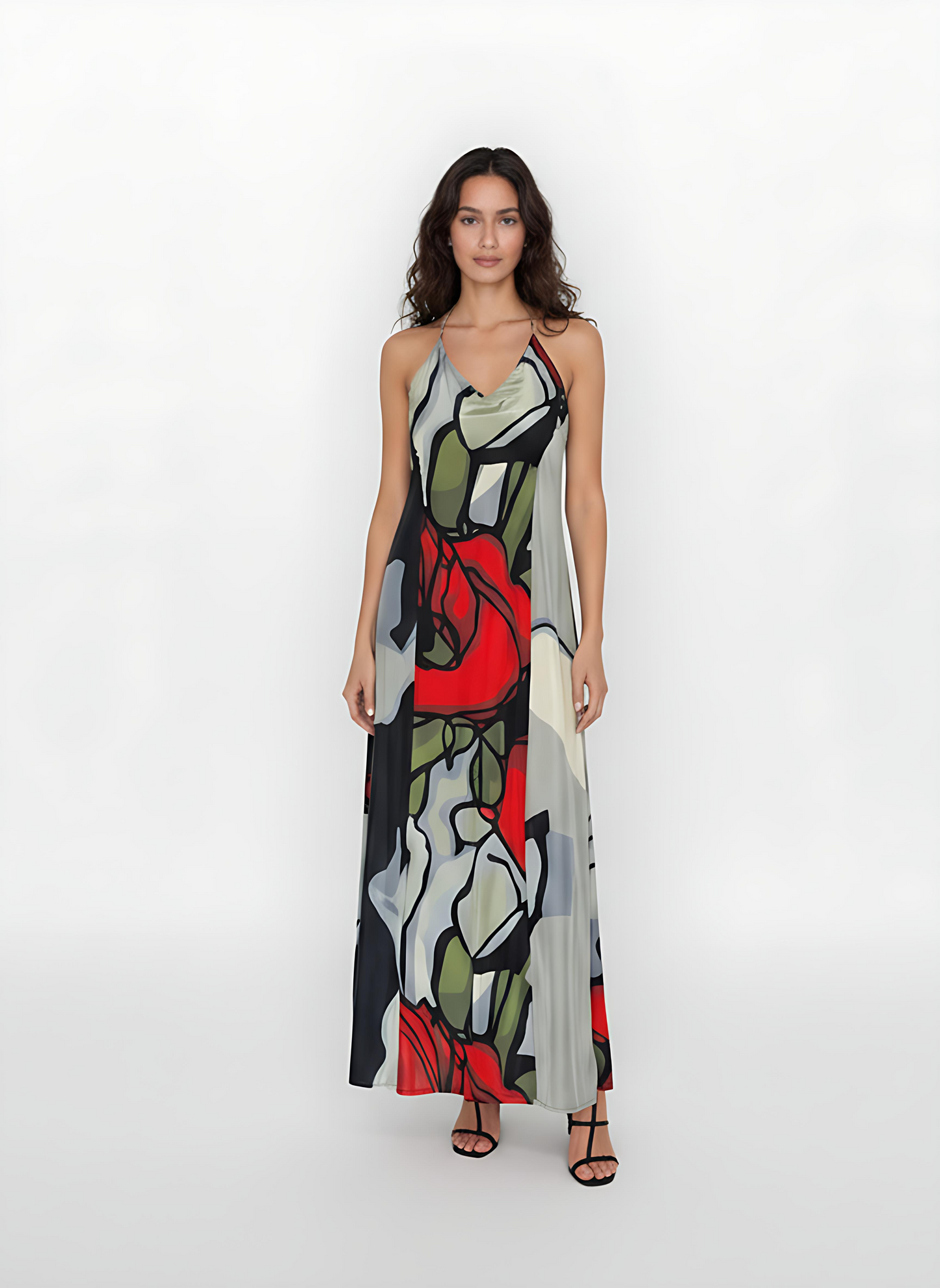 Bold Red Halter Dress