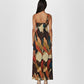 Earth Mosaic One-Shoulder Dress