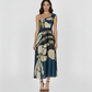Midnight Flora One-Shoulder dress