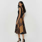 Midnight Patchwork V-Neck Dress