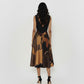 Midnight Patchwork V-Neck Dress