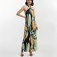 Olive Dawn Crepe Halter Neck Maxi Dress