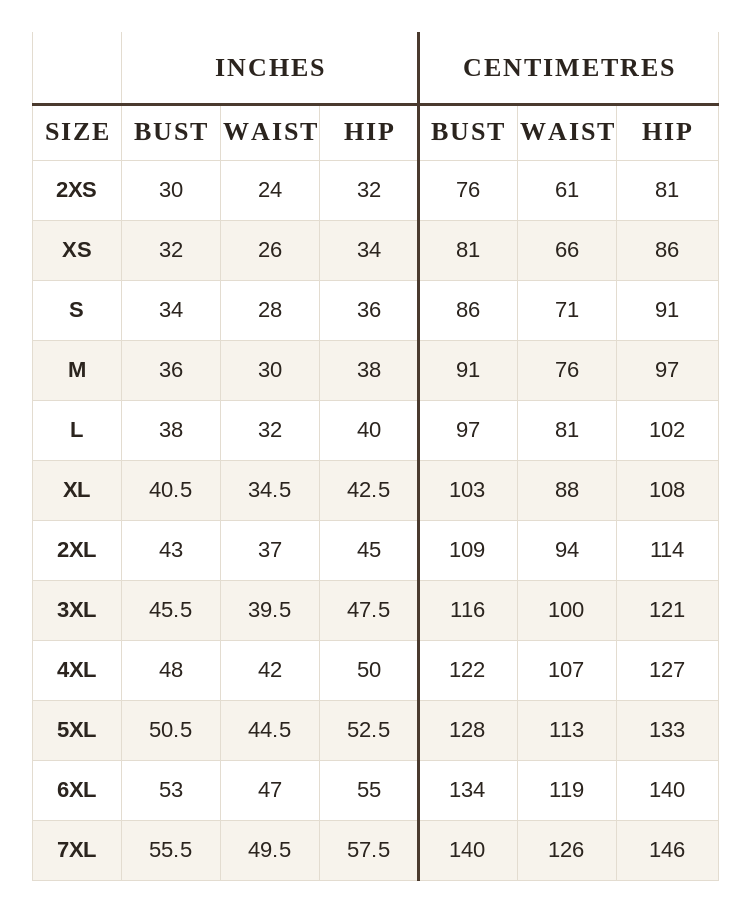 Size guide image