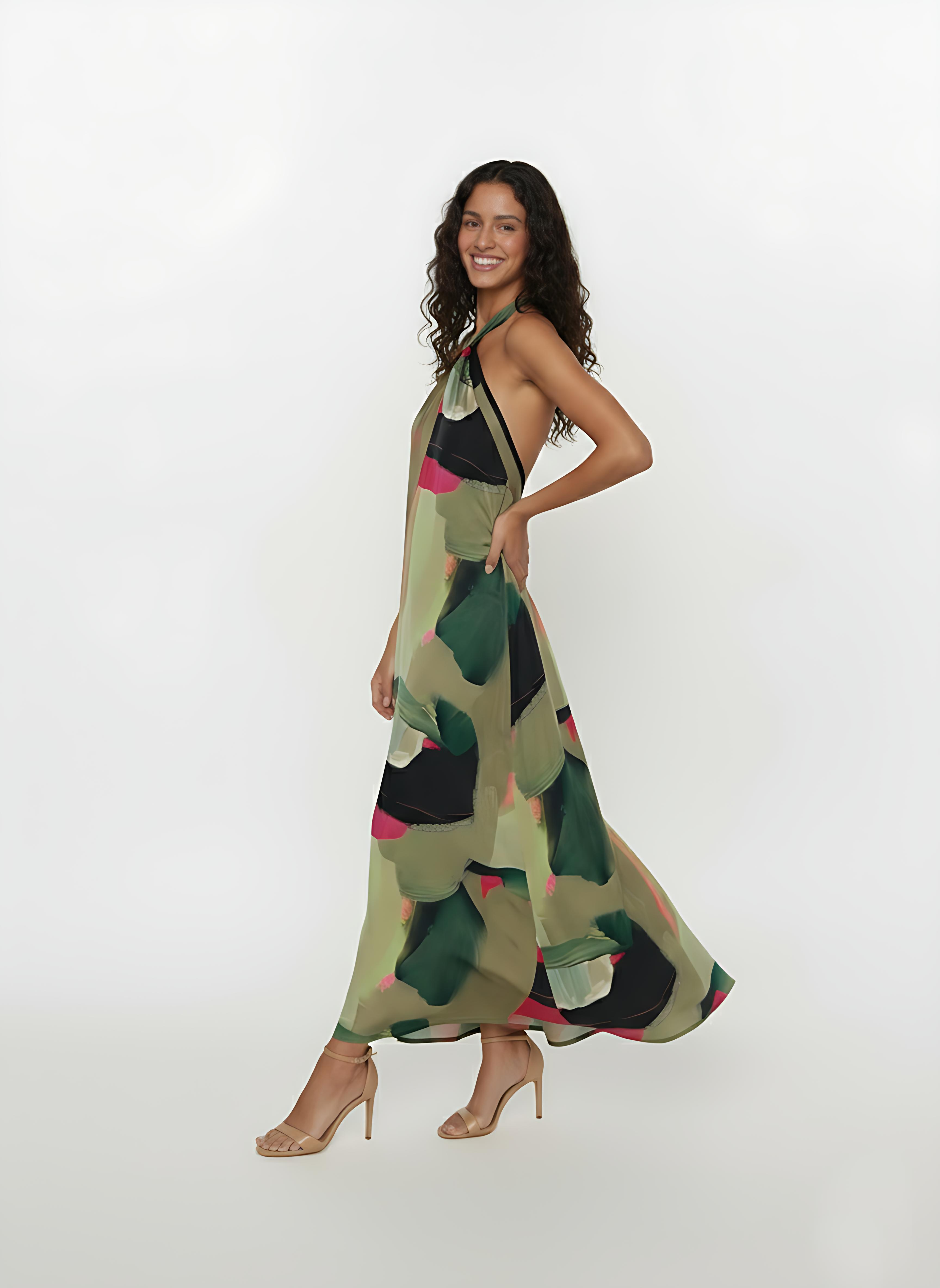 Abstract Grace Maxi Dress