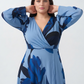 Plus size crepe dress with a fluid, non-clingy silhouette that drapes smoothly over curves with ease and comfort