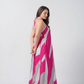 Curve fit chinon dress with a halter neck for a balanced and flattering look