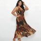 Plus size chinon maxi dress with a breathable, airy silhouette that moves comfortably with the body