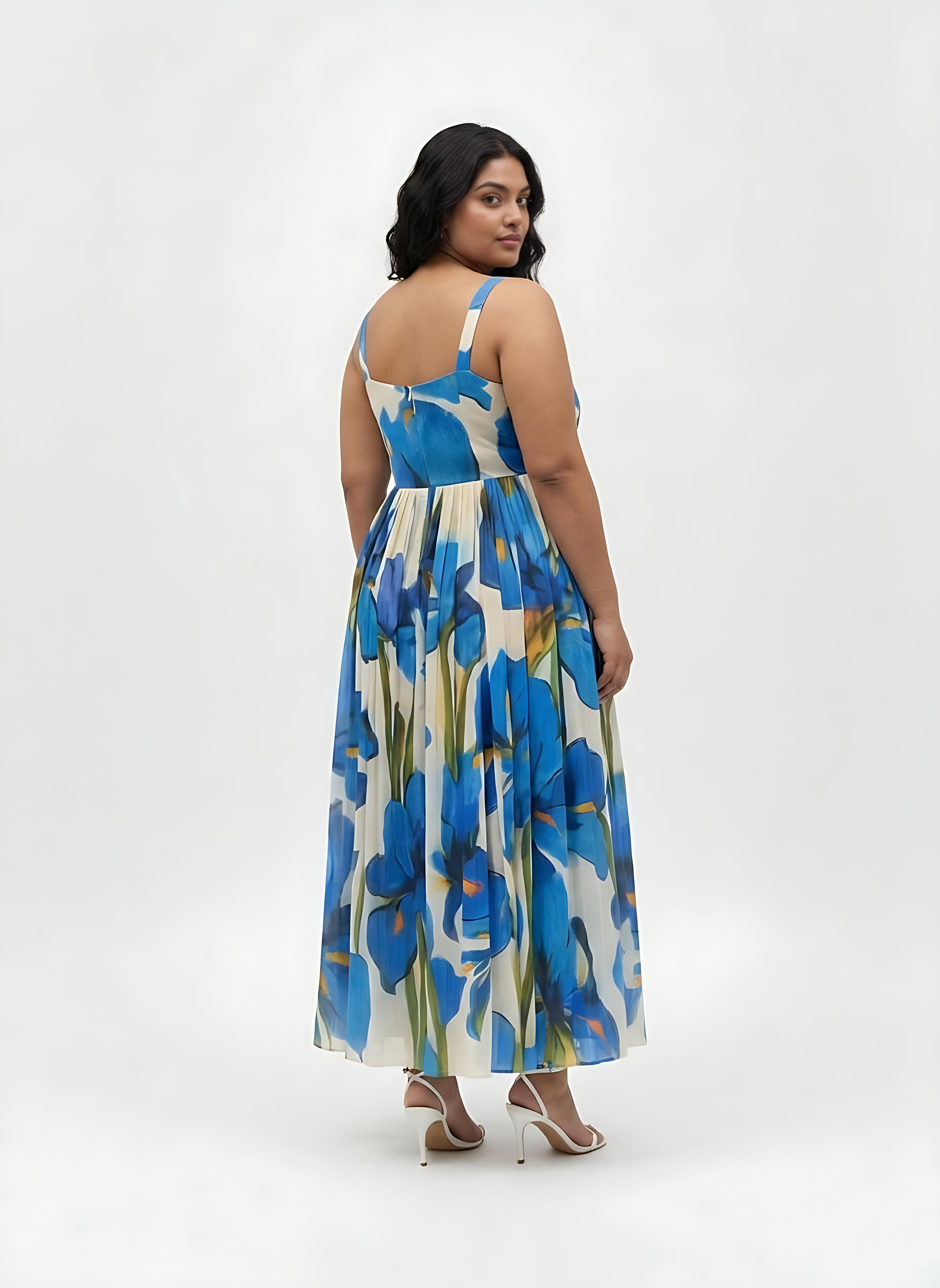 Blue Iris Flow Maxi Dress