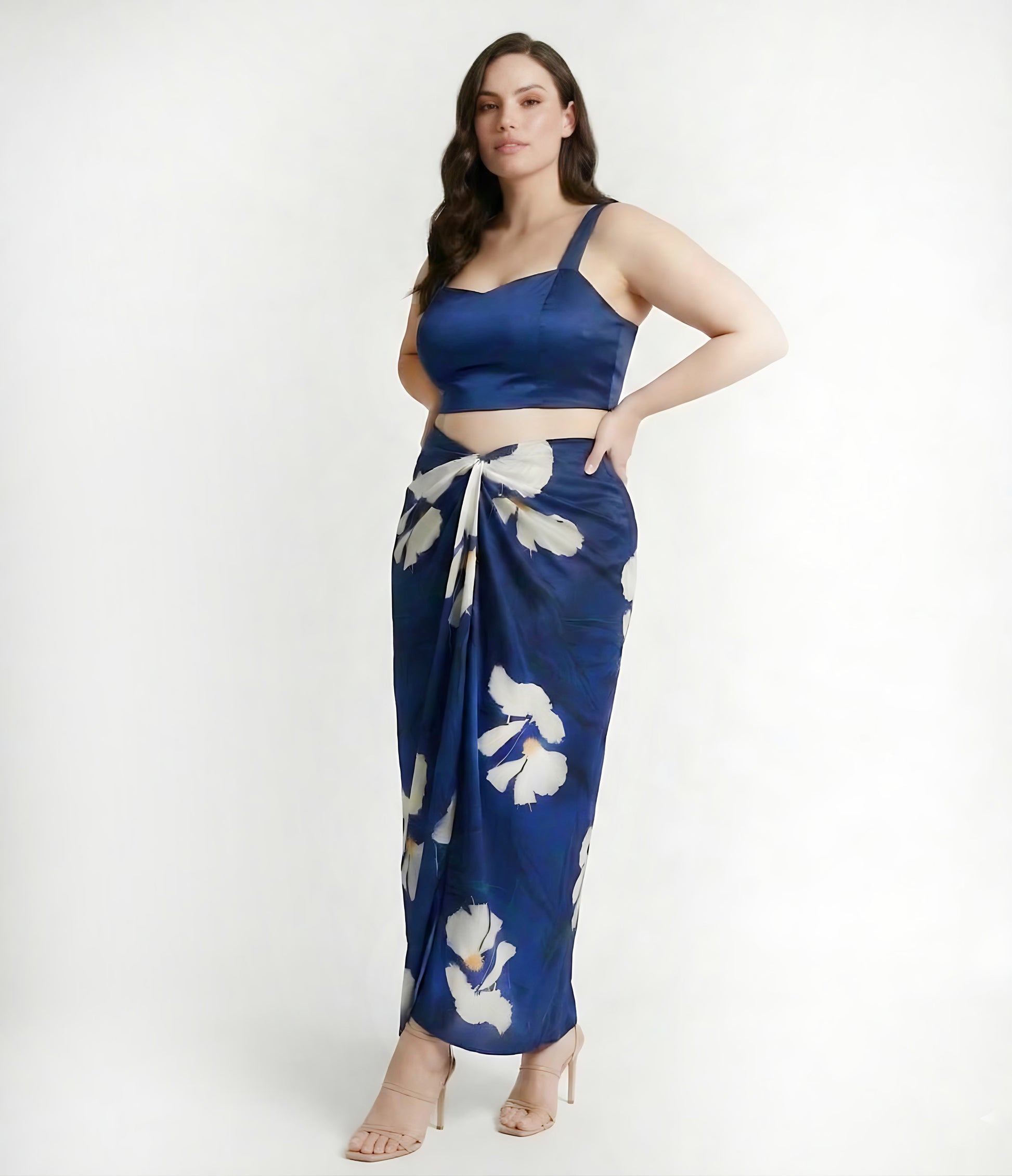 Plus size crepe co-ord set with a fluid silhouette that moves easily and sits comfortably on the body