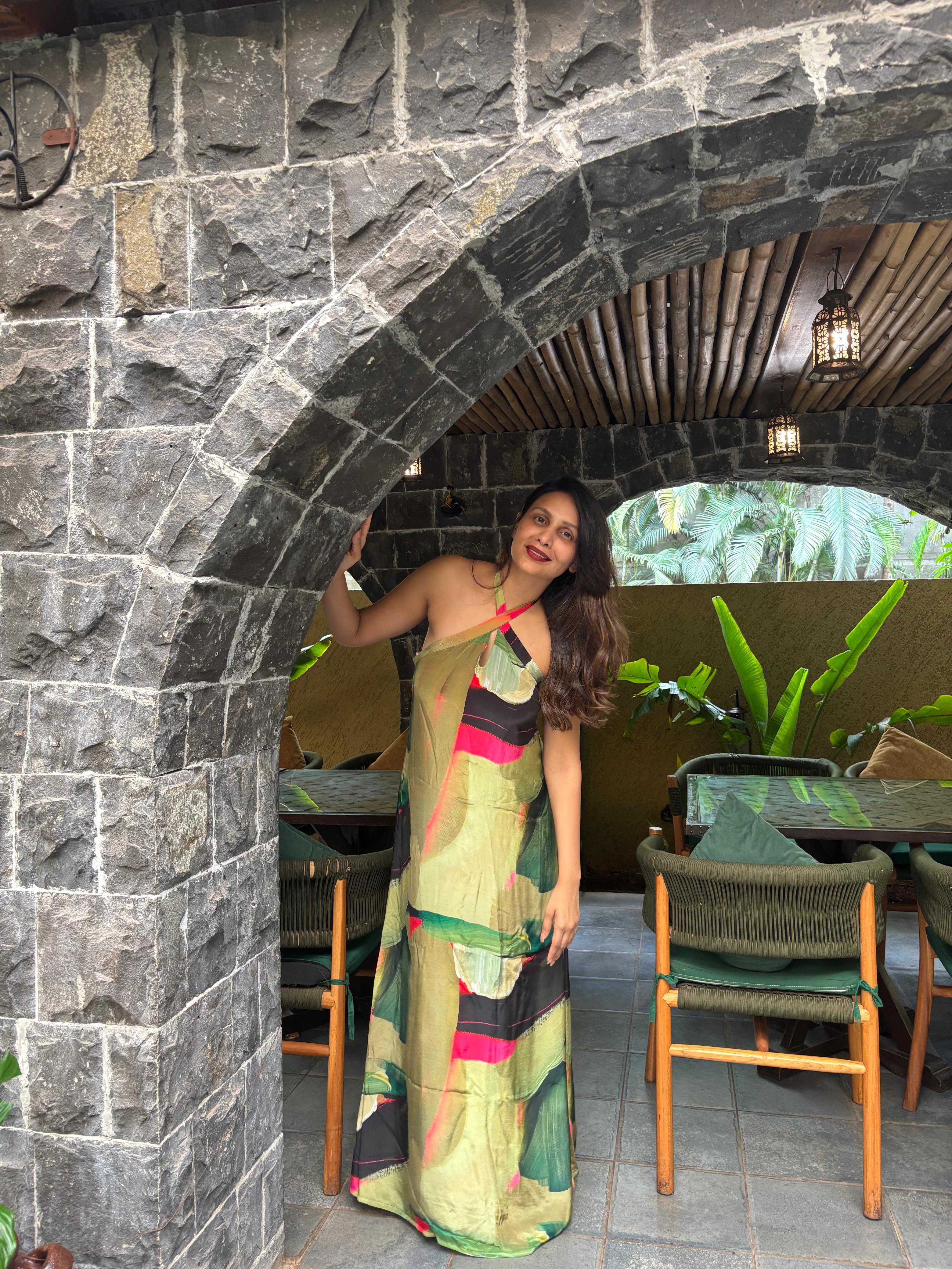 Abstract Grace Maxi Dress