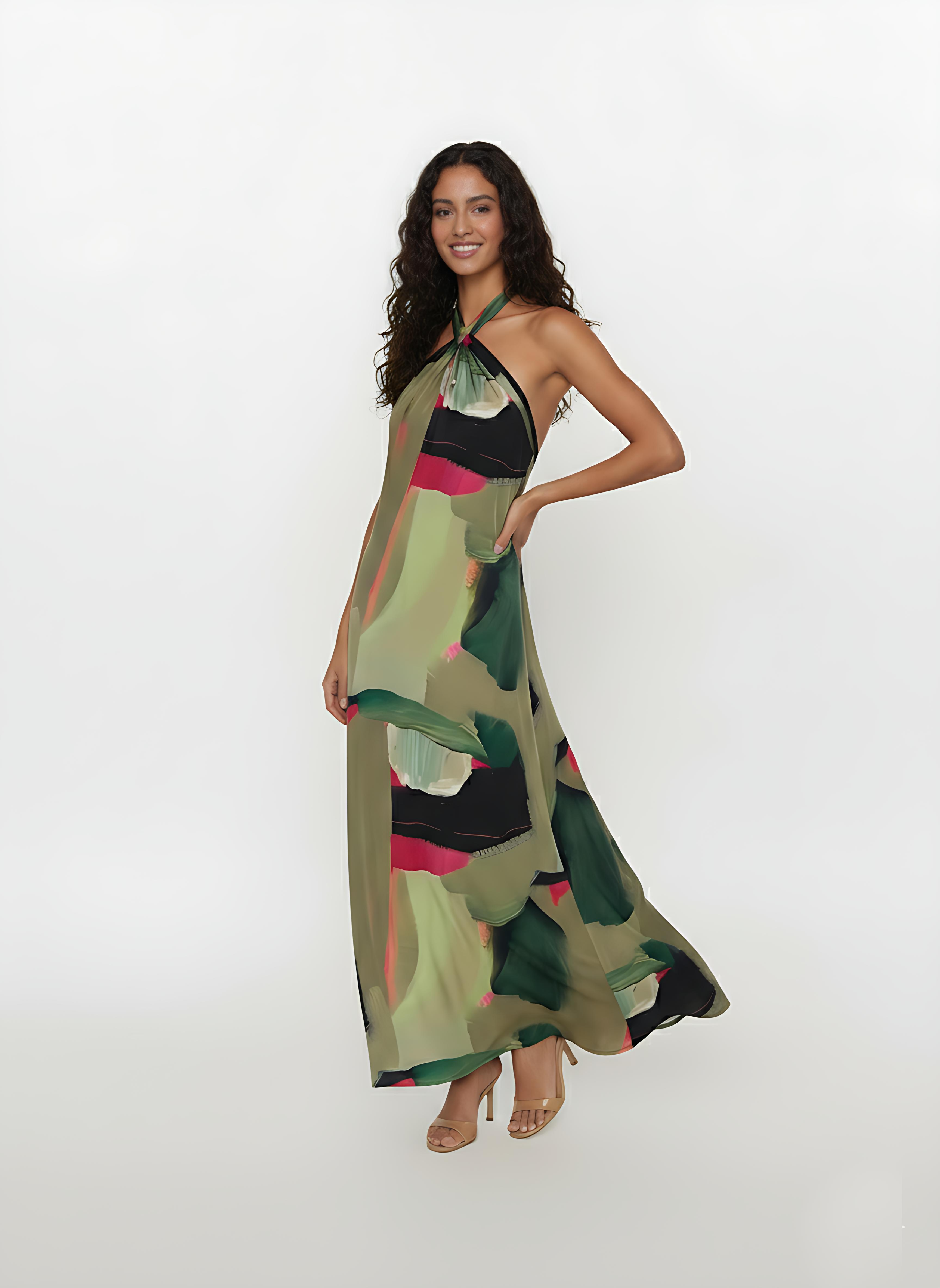 Abstract Grace Maxi Dress