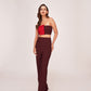 Crimson Mocha Elegance Co-Ord Set