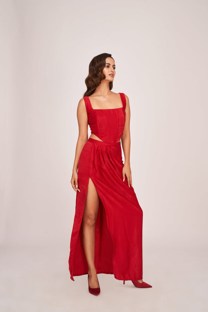 Ravishing Red Long Skirt