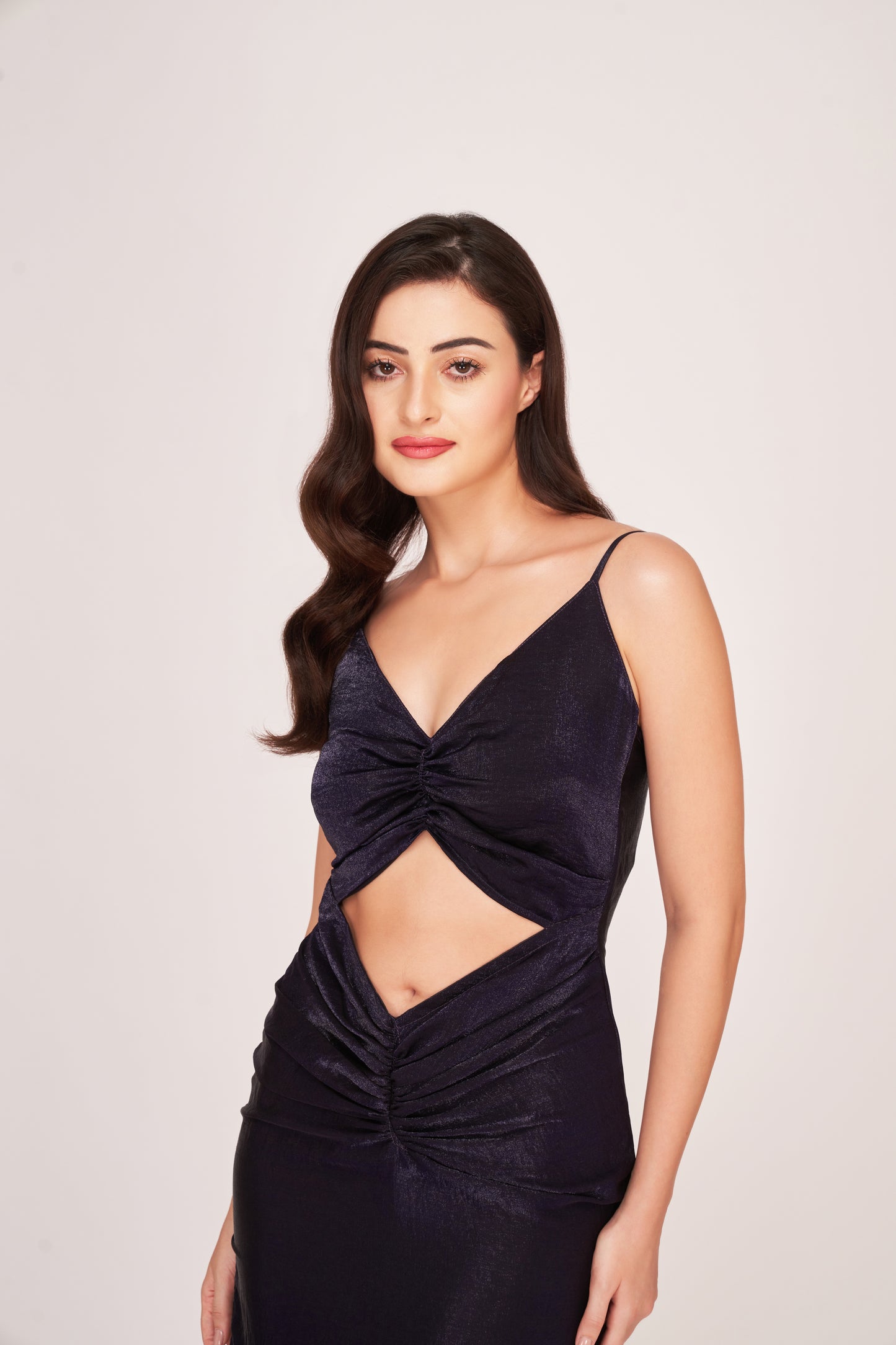 Azure Allure Ankle-Length Dress