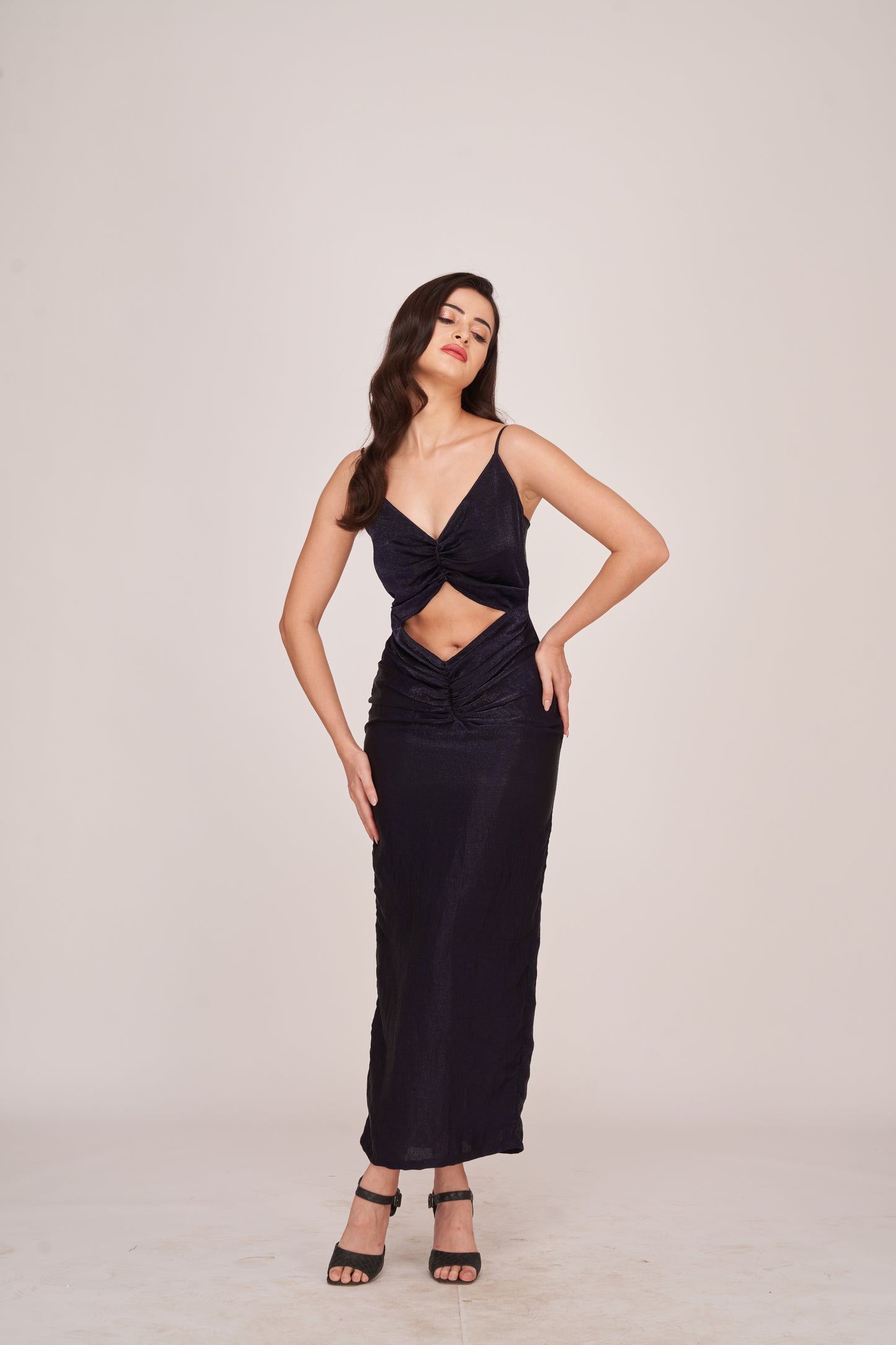Azure Allure Ankle-Length Dress
