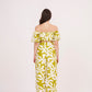 Green geometric print, loose-fit, wide-legged flowy trousers perfect for a breezy, relaxed feel during summer.