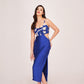 Sapphire Elegance Midi Dress