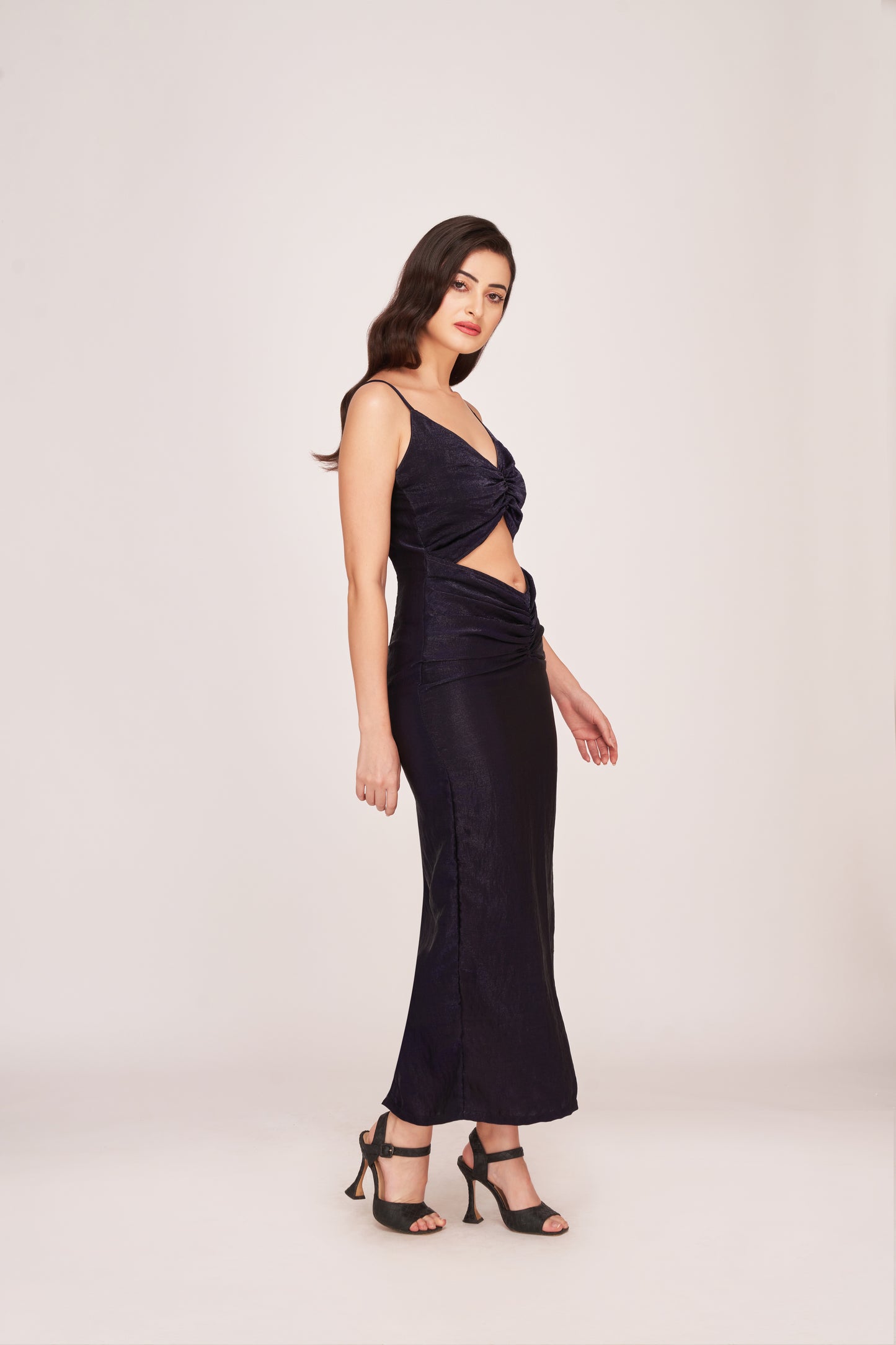 Azure Allure Ankle-Length Dress