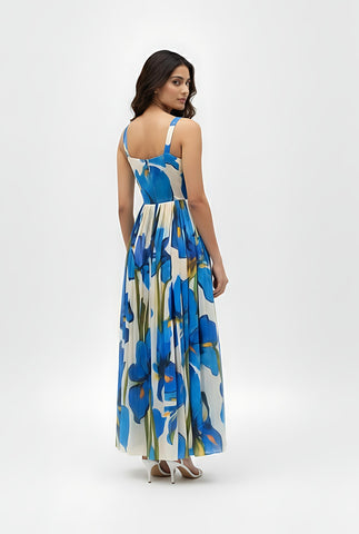 Blue Iris Flow Maxi Dress