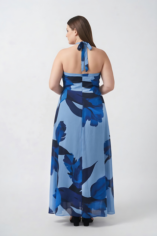 Plus size crepe dress with a fluid, non-clingy silhouette that drapes smoothly over curves and allows easy movement