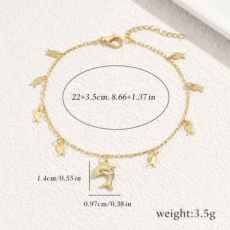 Dolphin Charm Anklet