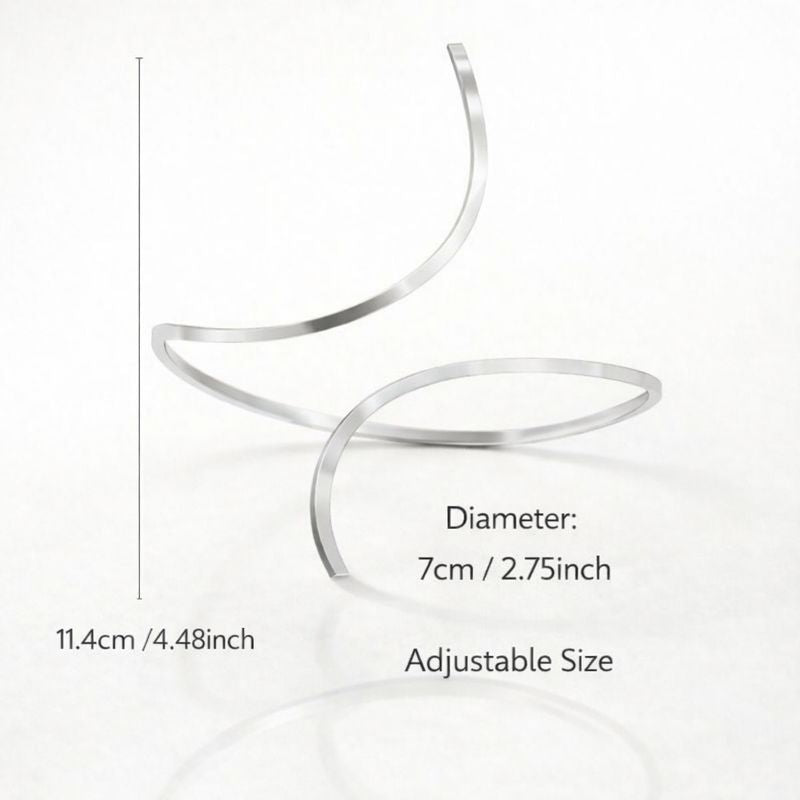 Sculpted Open Anklet – Silver