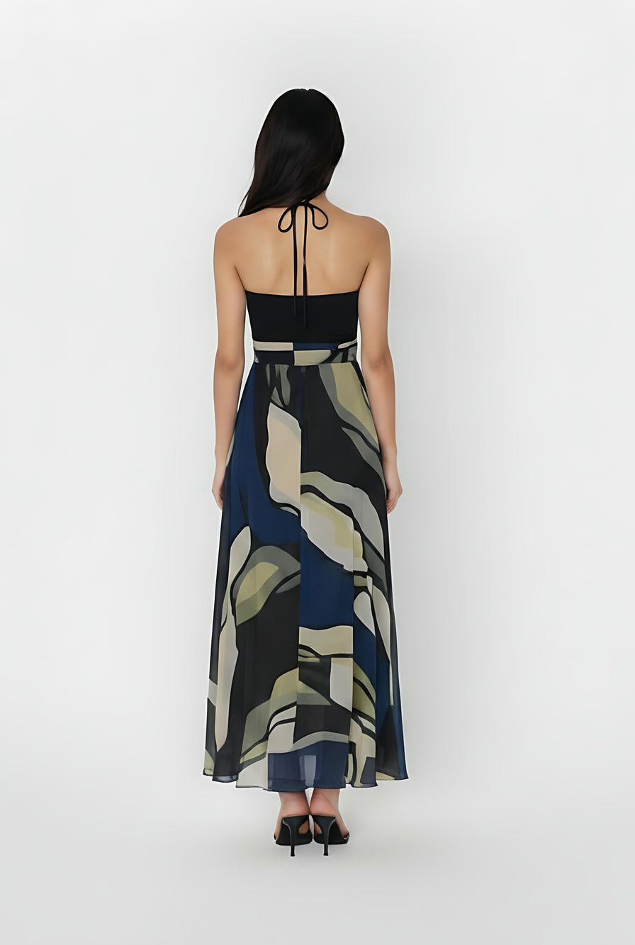 Olive Dusk Halter Dress