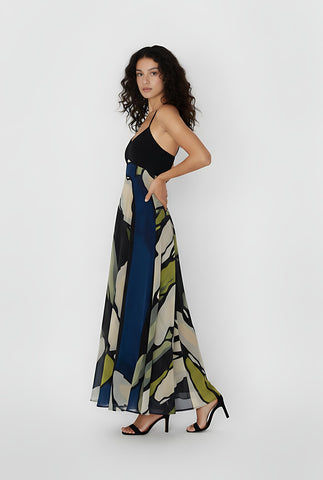 Olive Dusk Halter Dress
