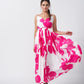 Model in mid-motion, highlighting the dress’s volume and movement from a front angle.