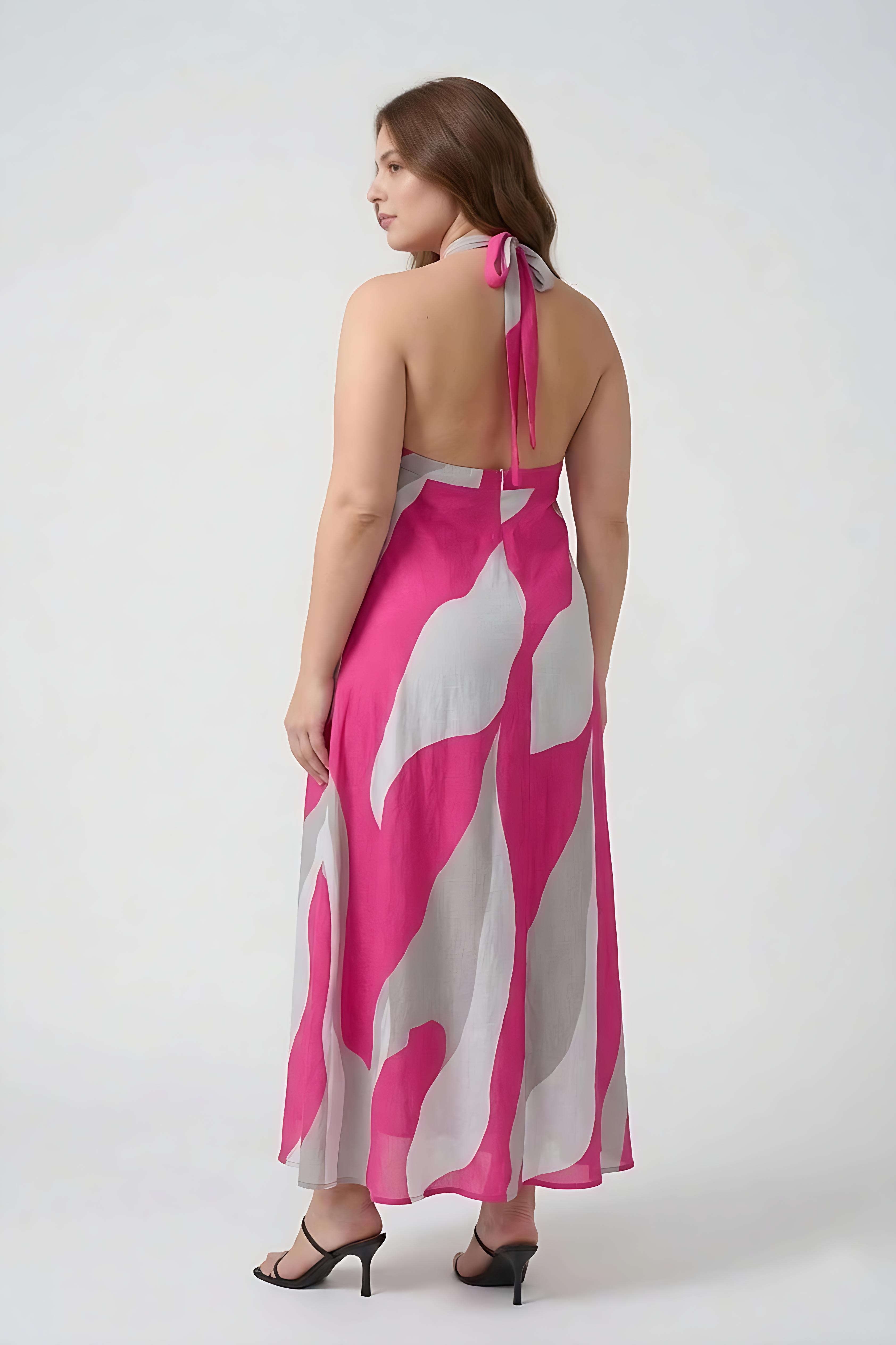 Pink Zephyr Halter Elegance