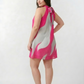 Plus size chinon short dress with a relaxed silhouette that moves easily and feels light on the body