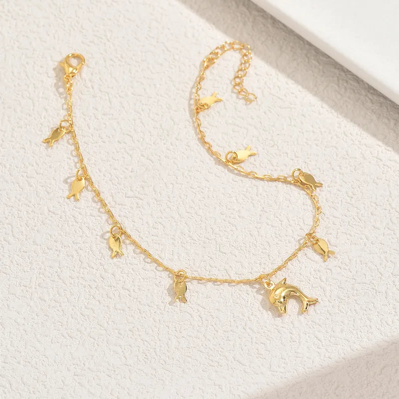 Dolphin Charm Anklet