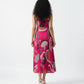 Feminine A-line pink dress ideal for summer evenings and holiday dinners