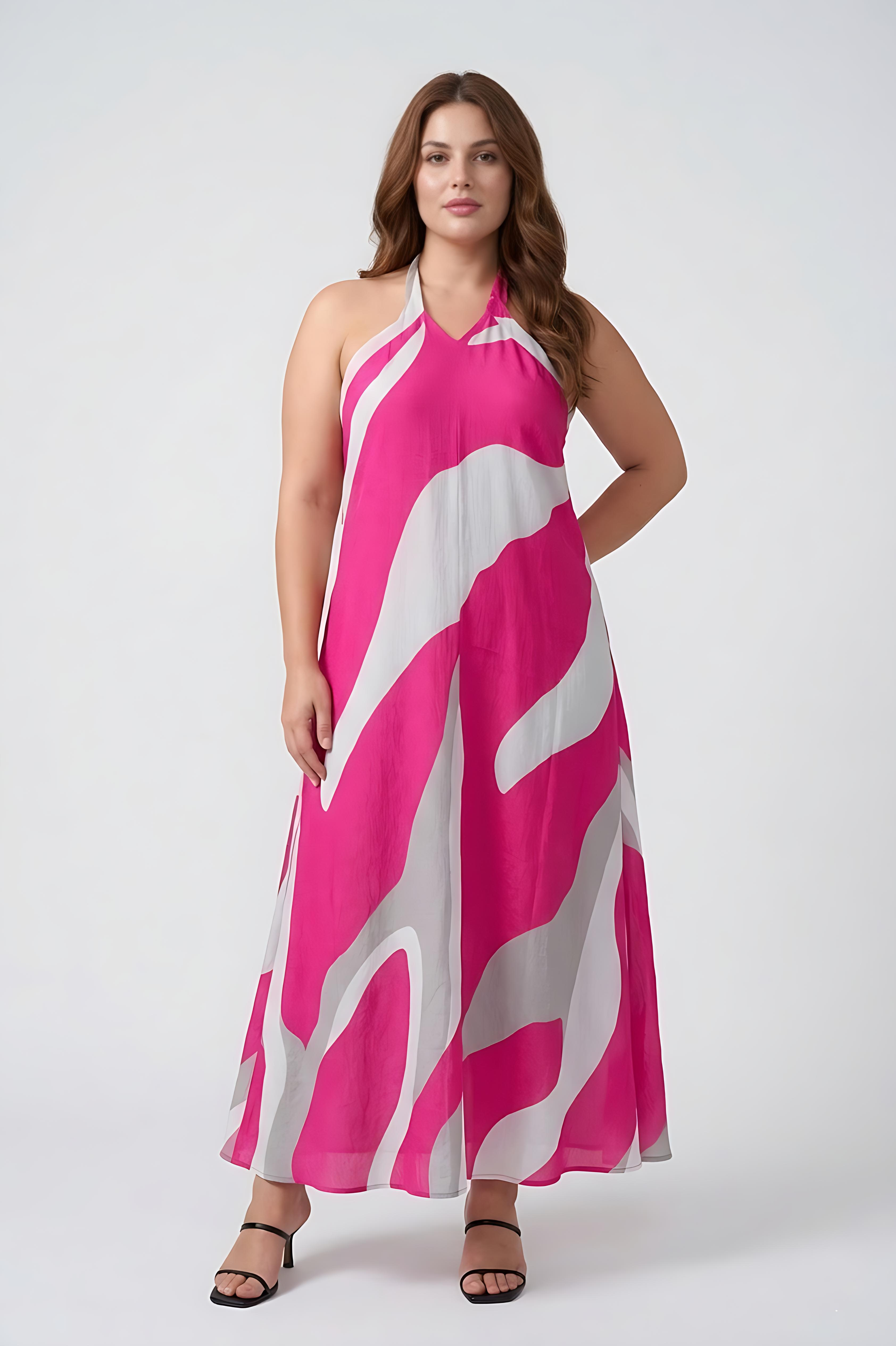 Pink Zephyr Halter Elegance