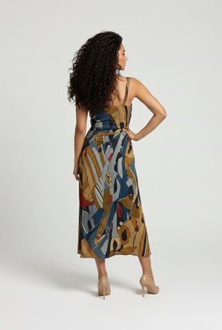 Modern Abstract Midi Dress