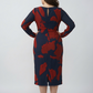 Plus size chinon midi dress with a fluid, non-clingy drape that falls smoothly over curves with ease