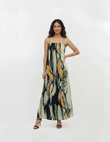 Amber Leaf Crepe Dress
