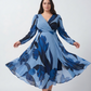 XL floral crepe ankle-length dress, perfect for parties, dinners, and special occasions