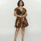 XL mosaic-inspired mini dress with a flared skirt, perfect for parties, brunches, and celebrations