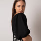 black Boho beach dress crafted from 100% organic cotton