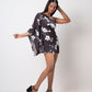  Short beach dress featuring floral print. It's made from soft and comfortable viscose material