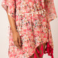 This red floral beach dress is perfect as summer beach wear for women.  Its lightweight fabric, flowy silhouette, and kimono-style sleeves make it comfortable to wear all day. The sea shell belt cinches at the waist, giving you a perfectly flattering look. 
