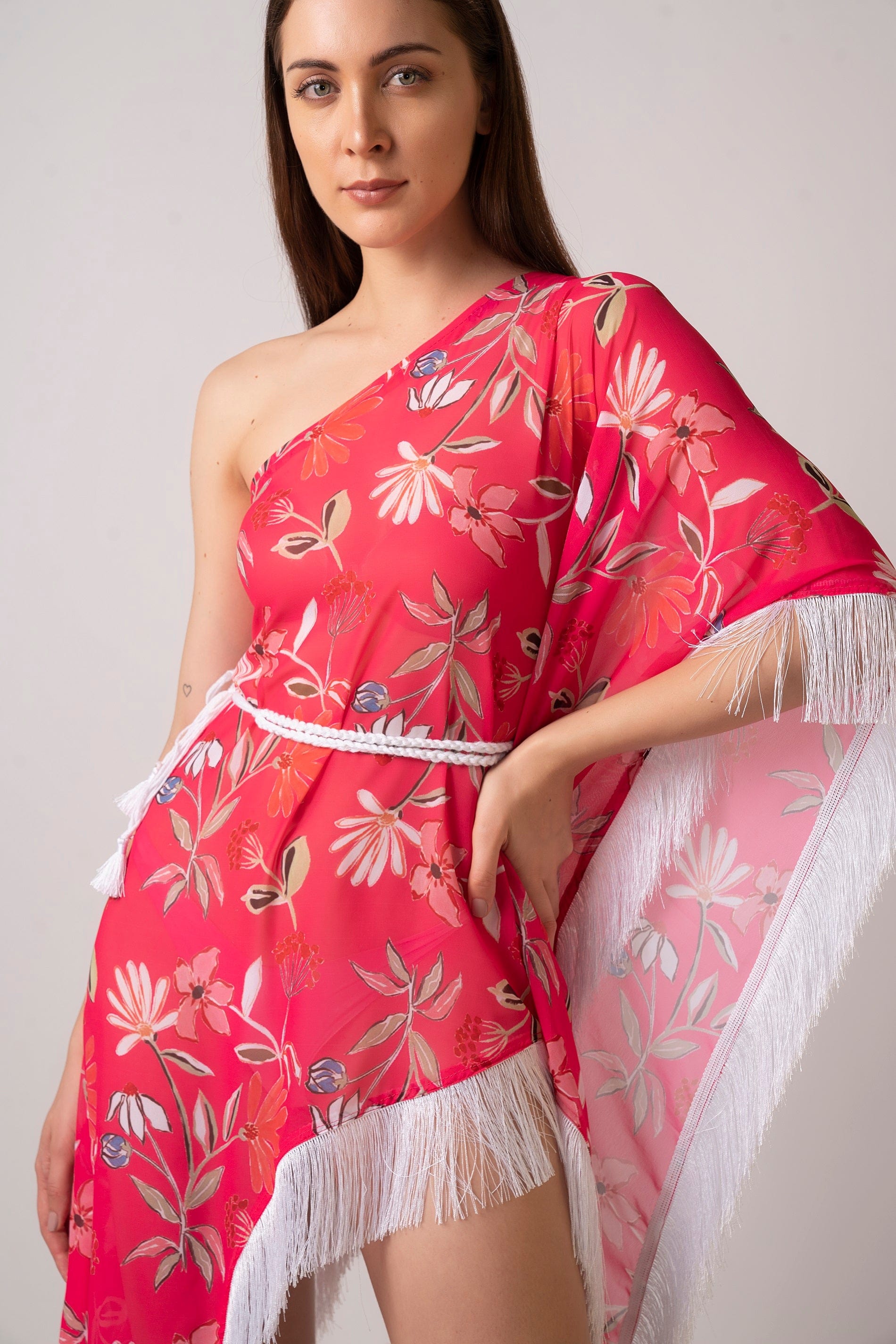 One Shoulder Kaftan Dress